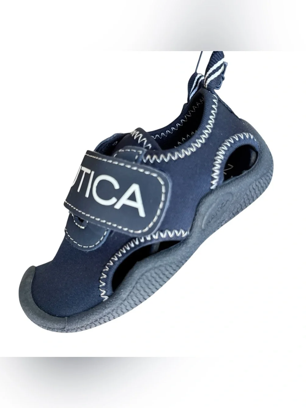 Nautica Kids Navy Blue Closed Toe Water Shoe with Hook-and-Loop Strap Size 5 NWT
